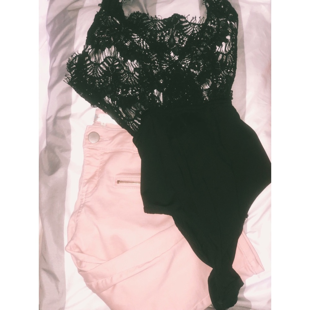 Bodysuit & Pink Skinnies